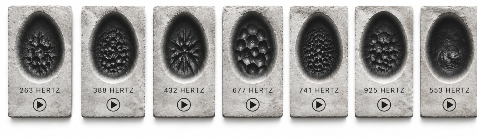 Cymatic frequency specimens
